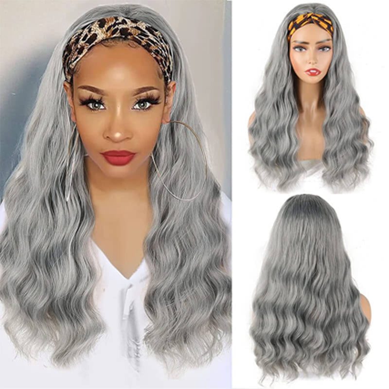 Grey Colors Headband Wig Body Wave Virgin Human Hair Wigs