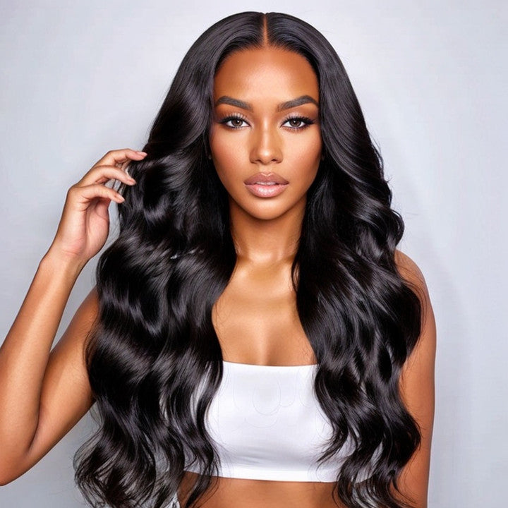 Welaikehair Glueless 5x5 Closure HD Lace Body Wave Wig with Secure 3D Dome Cap