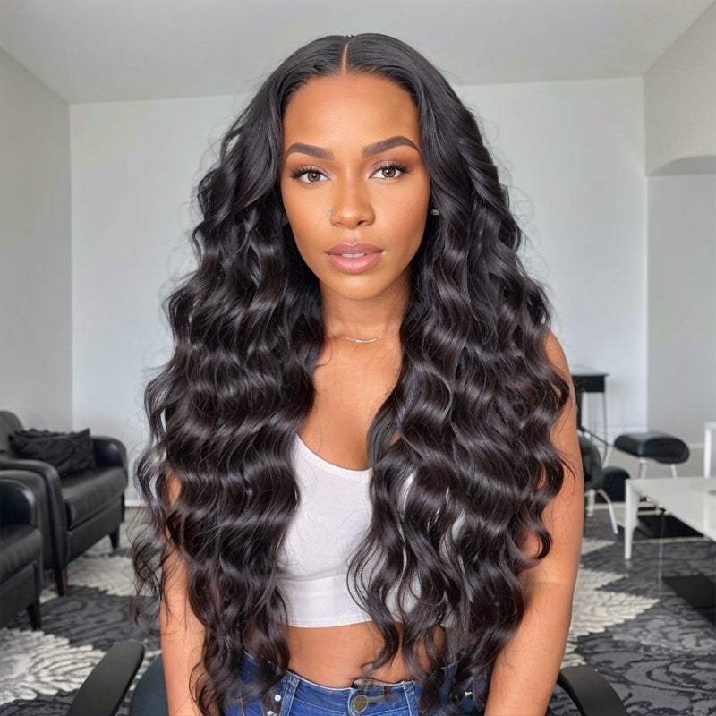 Welaikehair Body Wave Natural Color 13x4 HD Lace Front Wig 100% Human Hair