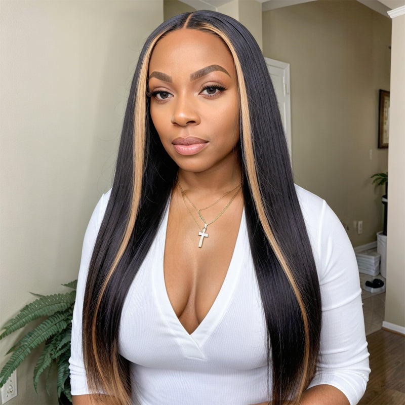 Welaikehair Highlight Ombre TL27 Straight Lace Part Wigs