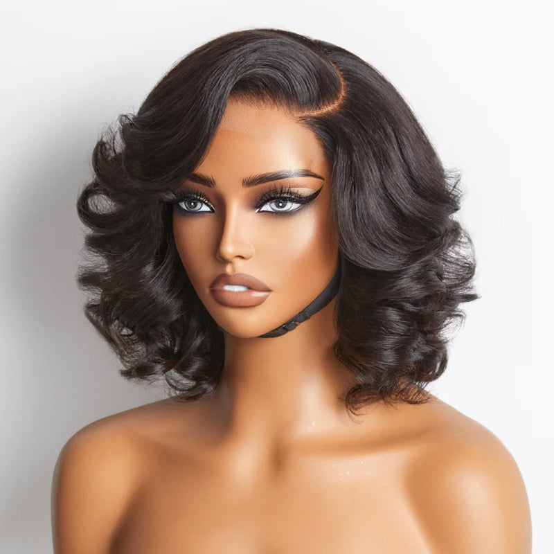 Mature Boss Brown Ombre Highlight / Natural Black Loose Wave Glueless Minimalist HD Lace Wig Ready to Go