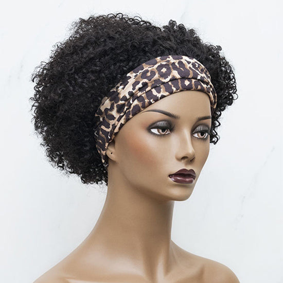 Natural Black Short Curly Fitness Wig
